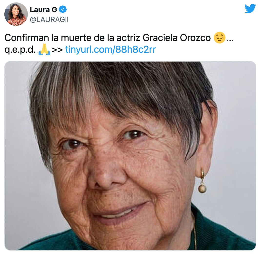 Laura G lamenta muerte de Graciela Orozco