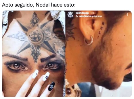 Christian Nodal se tatúa en honor a Belinda
