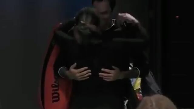 Roger se encontró con su esposa tras la victoria ante Millman