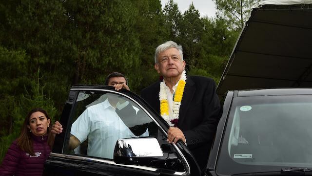 El presidente López Obrador de gira por Oaxaca