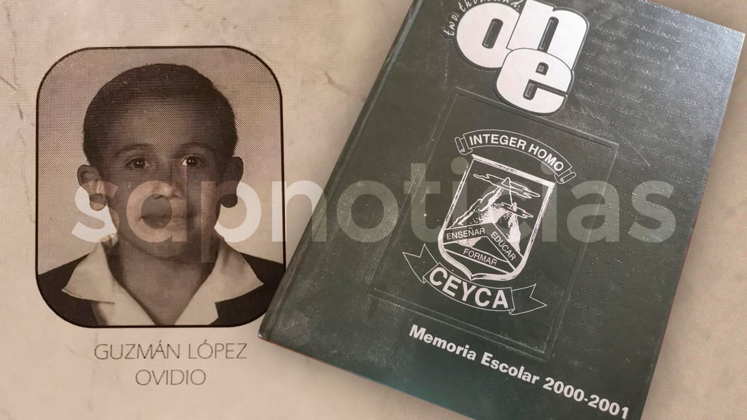 Ovidio Guzmán López foto de niño Colegio CEYCA