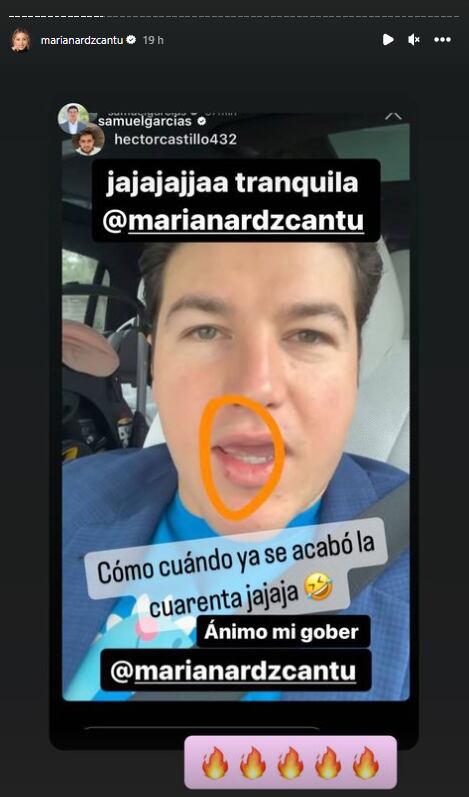 Mariana Rodríguez habría confirmado que la cuarentena con Samuel García acabó.