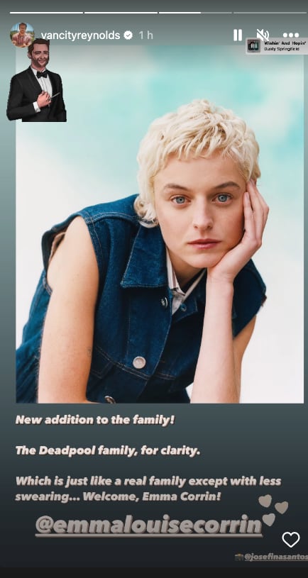 Emma Corrin se une a Deadpool 3; Ryan Reynolds le da la bienvenida