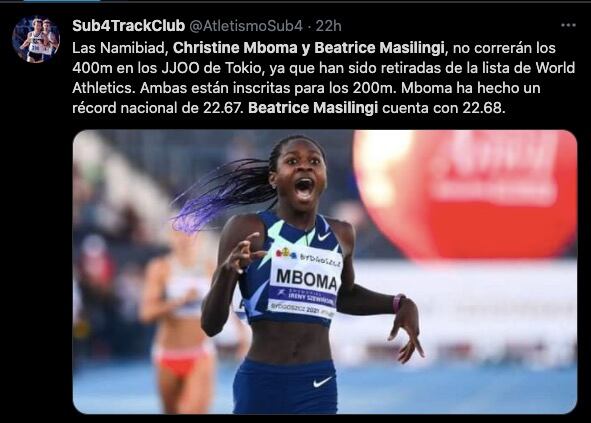 Christine Mboma y Beatrice Masilingi