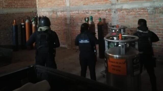 Cilindros de oxígeno robados