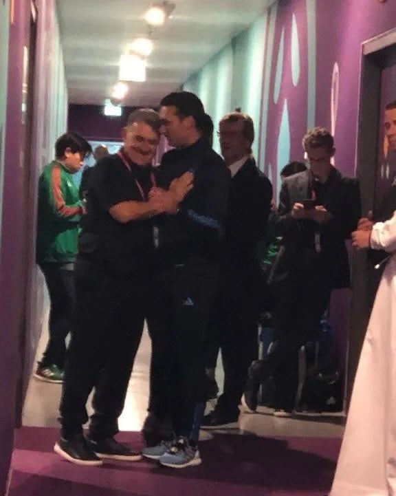 Tata Martino con Lionel Scaloni