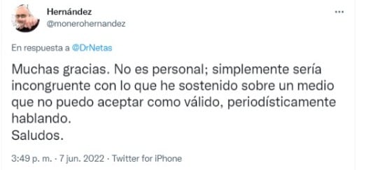 Monero Hernández niega invitación para ir a LatinUS