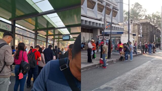 Aglomeraciones y marchas afectan al Metrobús CDMX