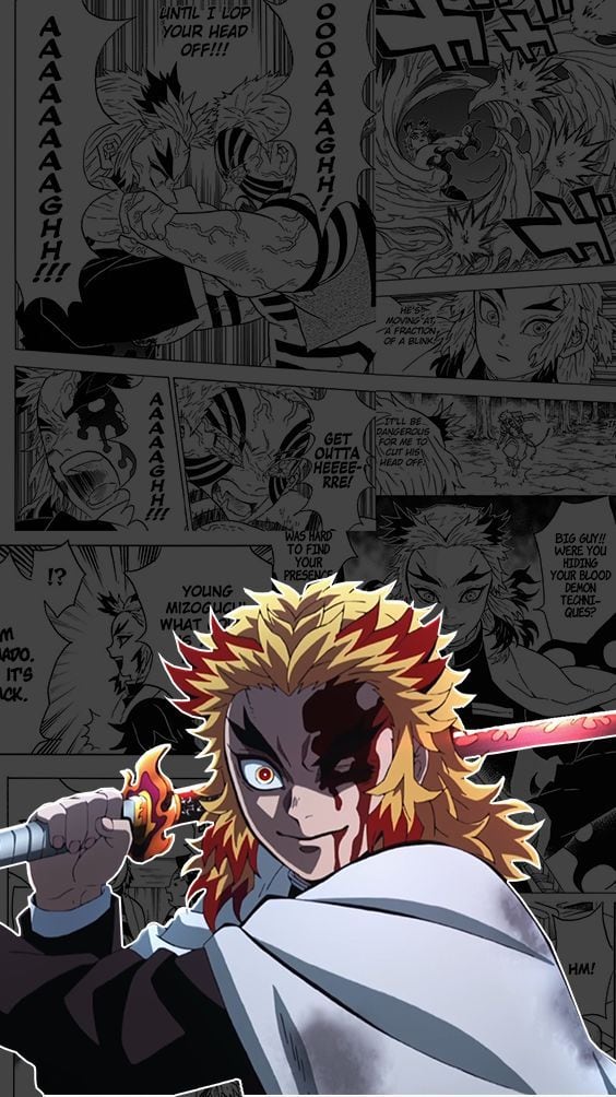 Fondo de Kyojuro Rengoku de Demon Slayer: Kimetsu no