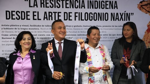 Antonino Morales inaugura exposición de Filogonio Naxín sobre resistencia indígena