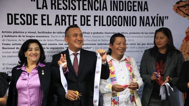 Antonino Morales inaugura exposición "La resistencia indígena desde el arte de Filoginio Naxín"