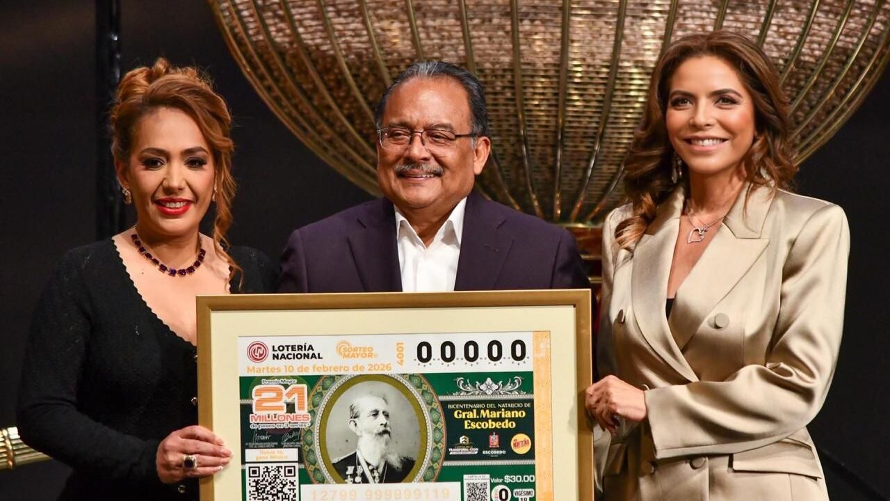 Lotería Nacional conmemora bicentenario de Mariano Escobedo con Sorteo Mayor 4001