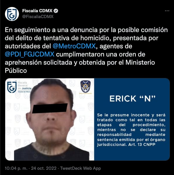 Detienen a conductor borracho de la L2 del Metro