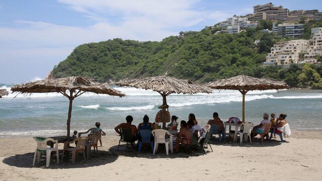 Turistas en Acapulco, Guerrero.