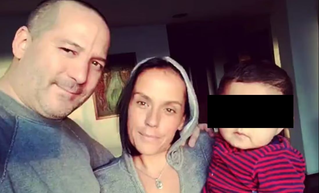 Luis Enrique Guzmán con Mayela y su hijo Apolo.