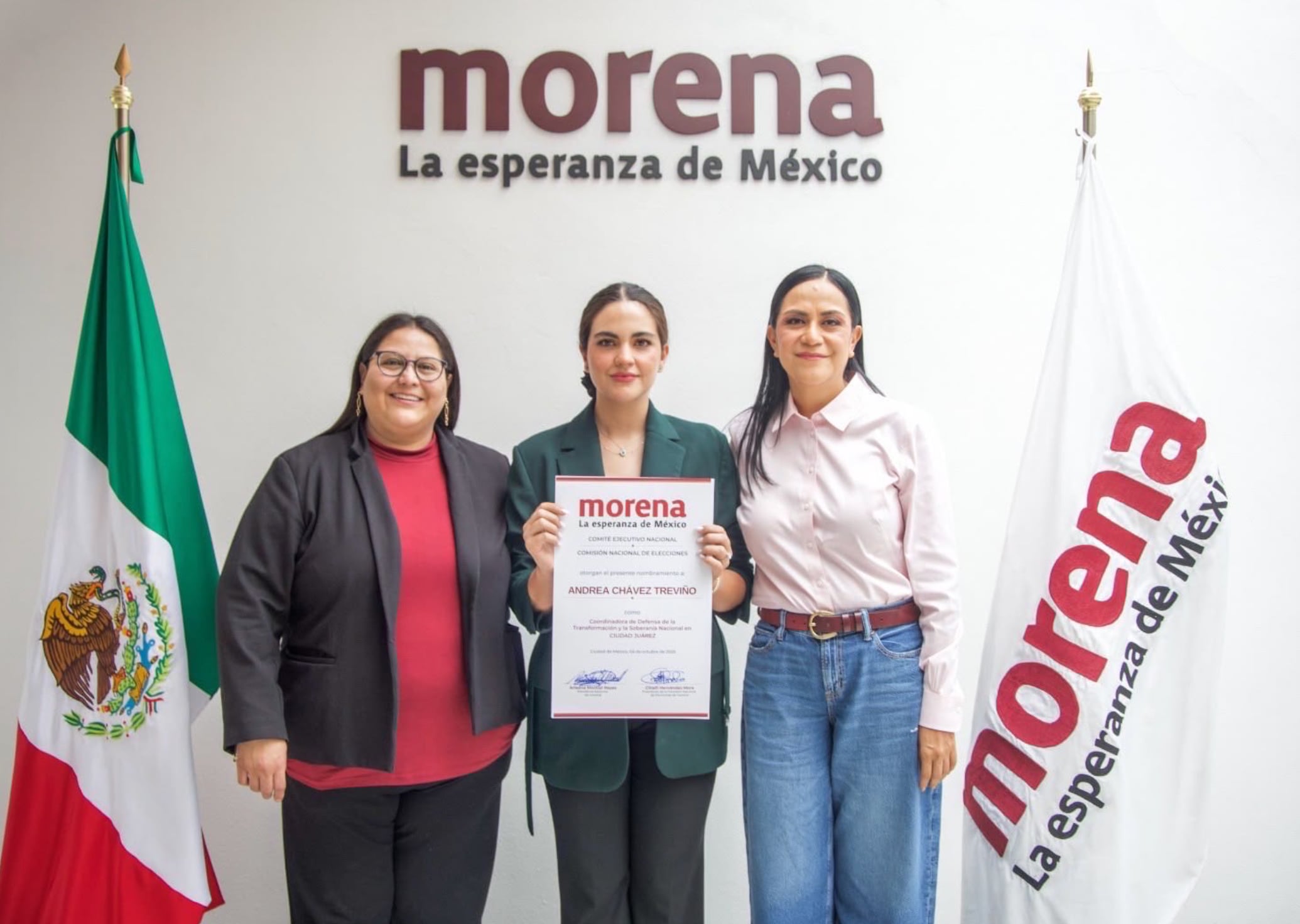 CEN designa a Andrea Chávez coordinadora municipal en Ciudad Juárez