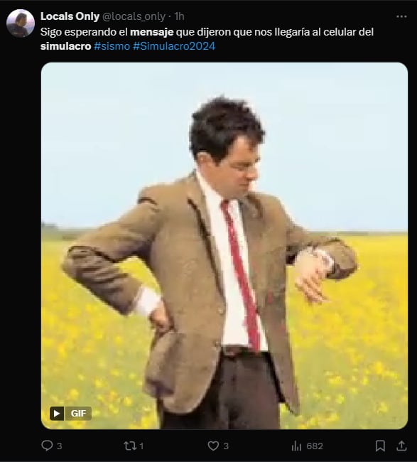 Memes por el Simulacro Nacional 2024
