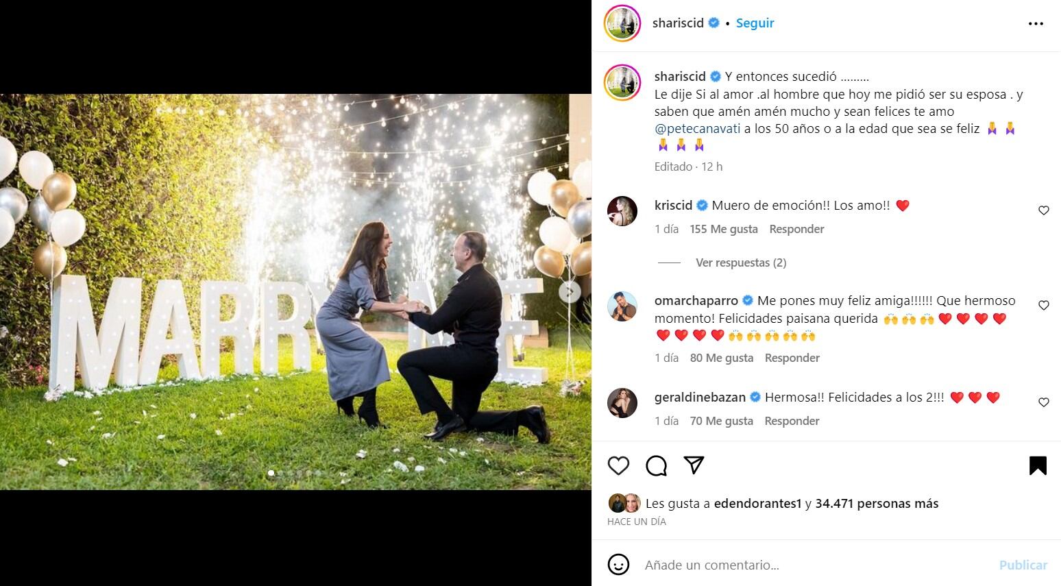 Sharis Cid y su novio Pedro Canavati