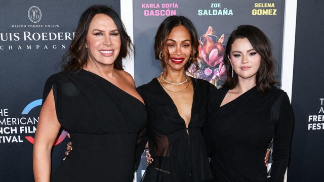 Karla Sofia Gascon, Zoe Saldana y Selena Gomez, elenco de En busca de Emilia Pérez.