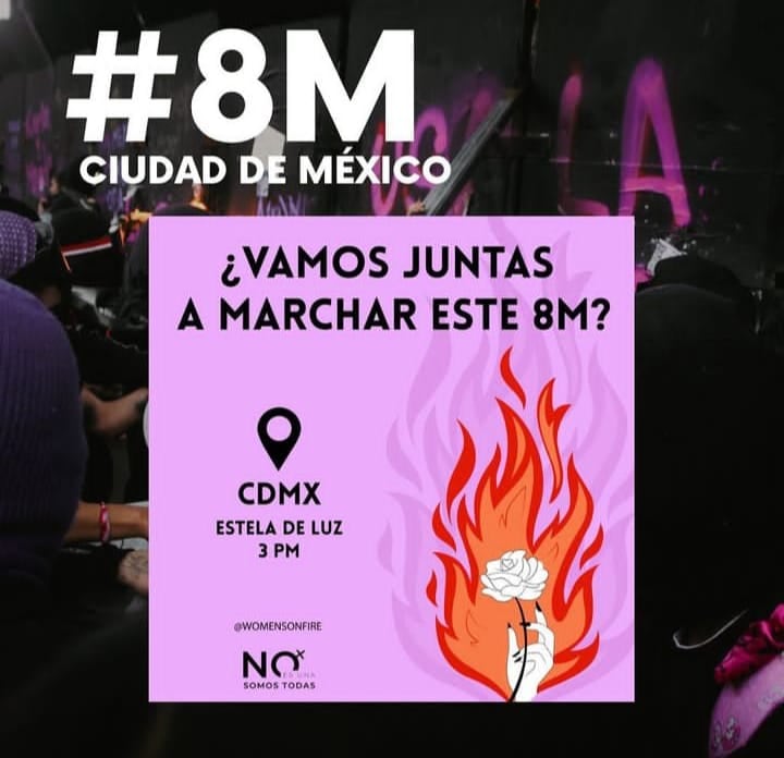 Rutas de las colectivas feministas para marcha 8M en CDMX 2023
