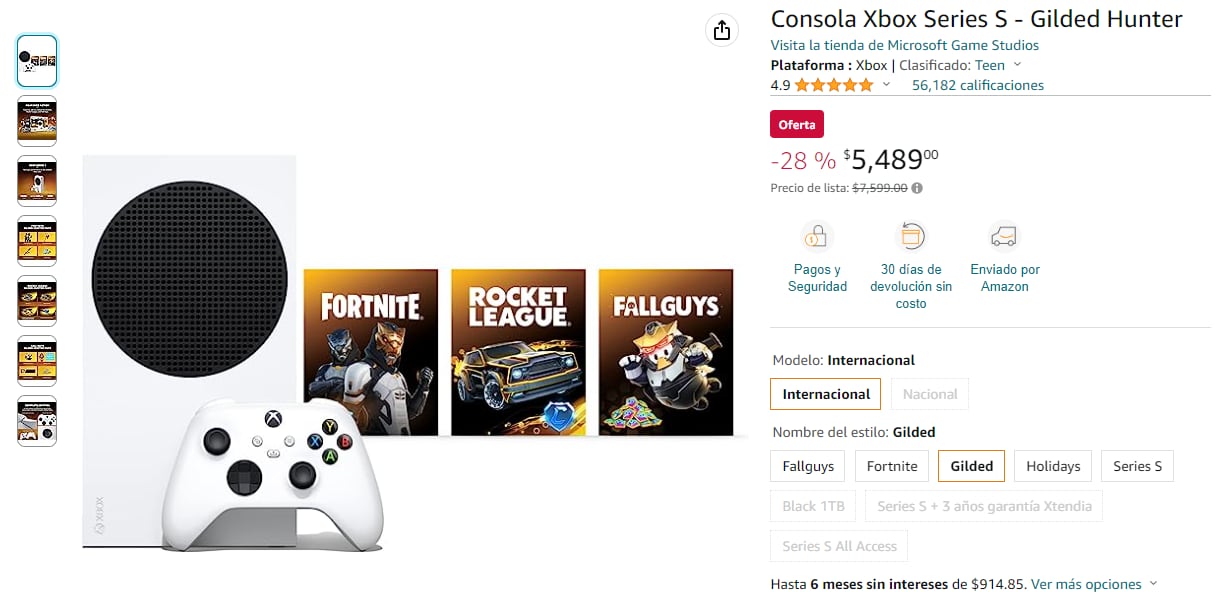 Oferta del Xbox Series S en el Amazon Prime Day 2023