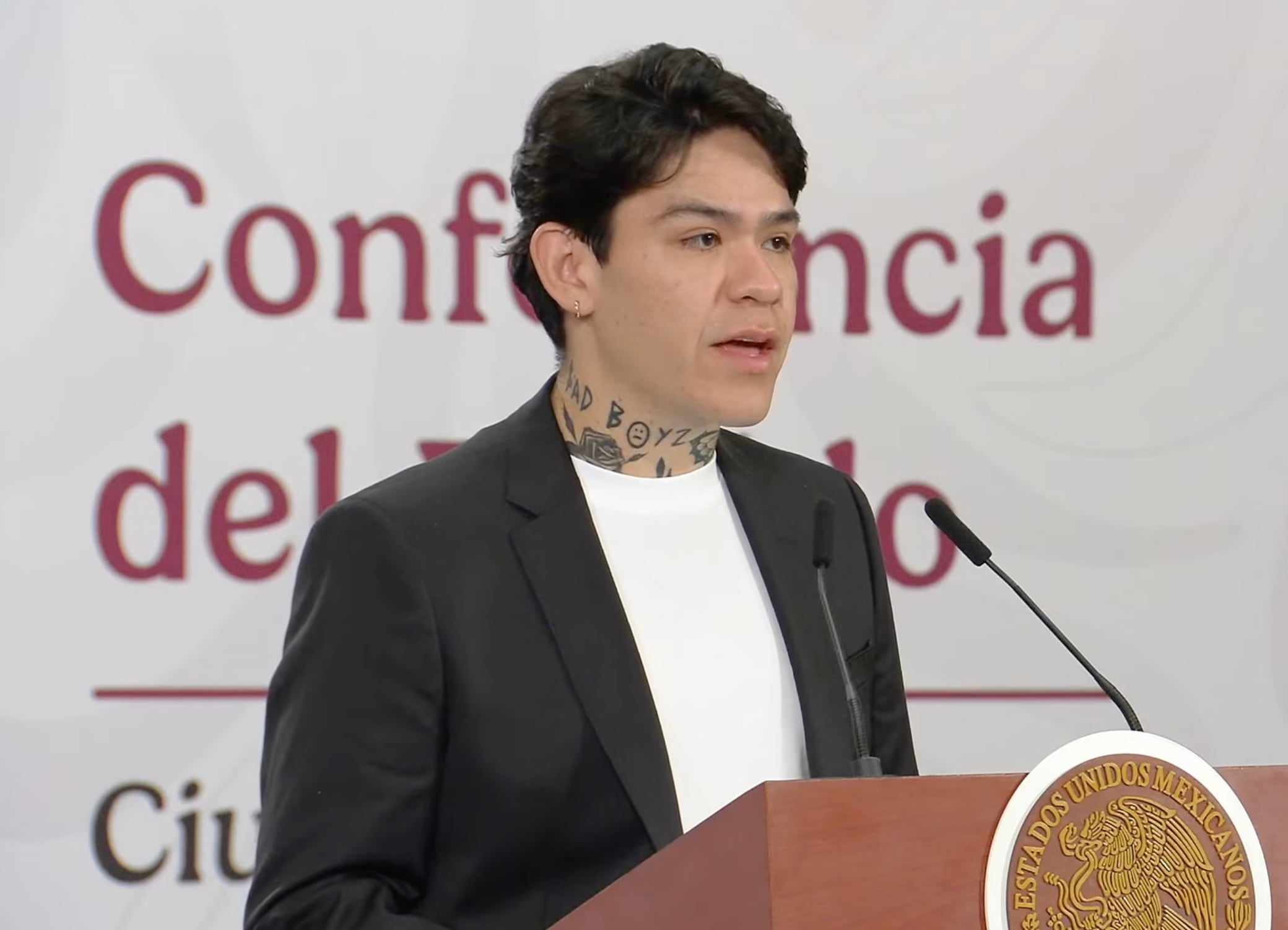 Majo Aguilar y Junior H presentan México Canta 2 junto a Claudia Sheinbaum