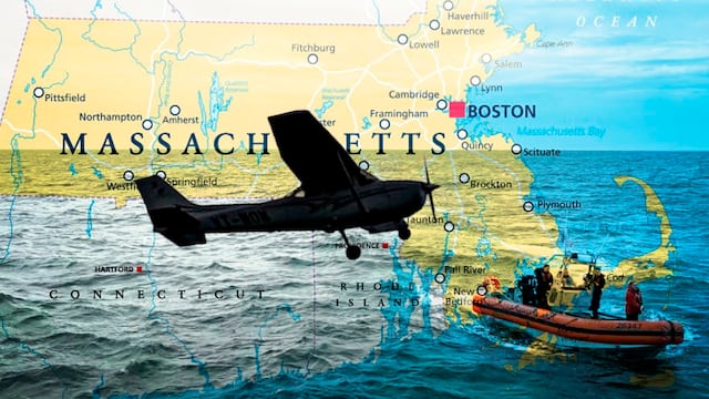 Hallan escombros del avión desaparecido frente a la costa de Massachusetts