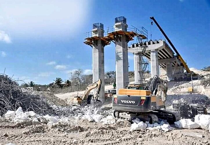 SEIS PILOTES COLAPSARON EN TRAMO 2 DEL TREN MAYA, CAMPECHE