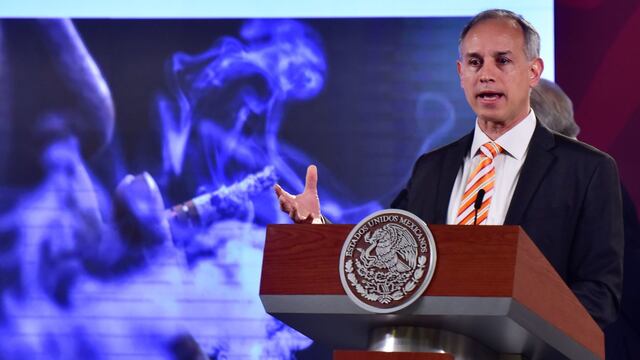 Hugo López-Gatell Ramírez, subsecretario de Prevención y Promoción de la Salud, durante su intervención con motivo del día mundial sin tabaco.