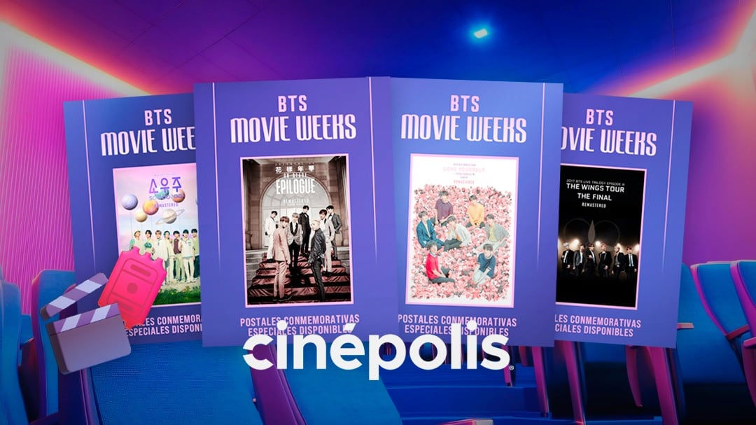 Postales de BTS en Cinépolis: Cómo conseguirlas por BTS Movie Weeks 2025