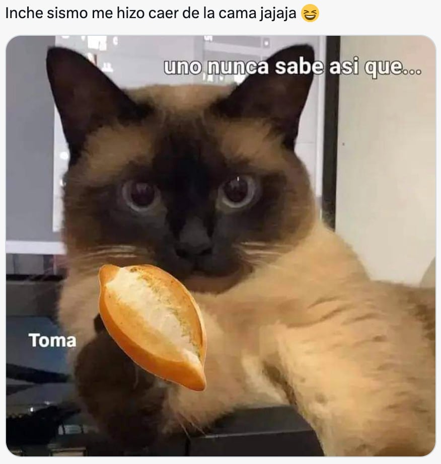 Memes del sismo del 2 de enero 2026