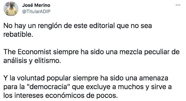 Tuit de José Merino