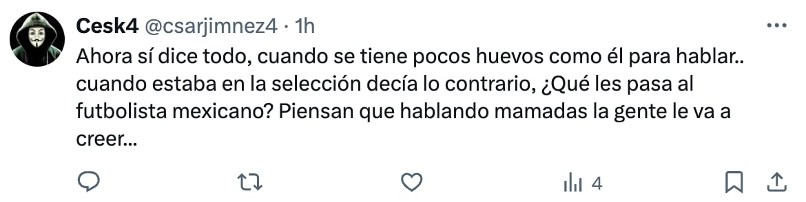 Comentarios sobre la declaración de Andrés Guardado