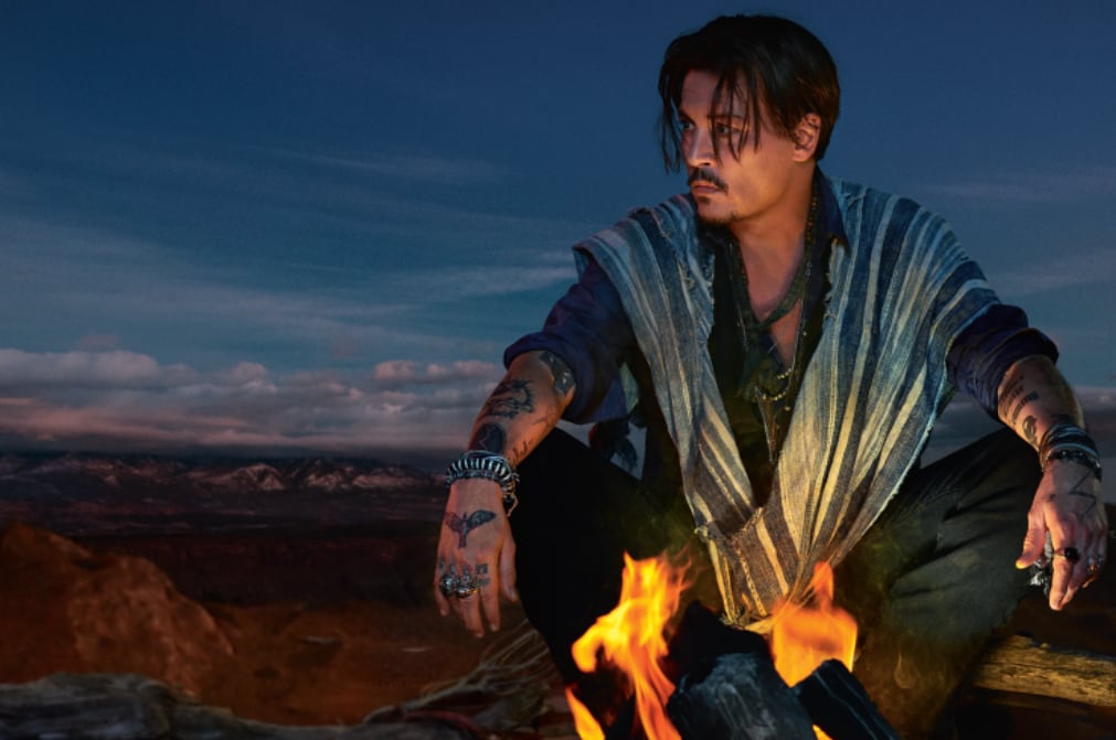 Johnny Depp patrocinando Dior Sauvage