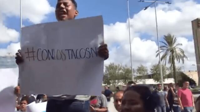 Comerciantes ambulantes se manifestaron contra la alcaldesa de Reynosa.