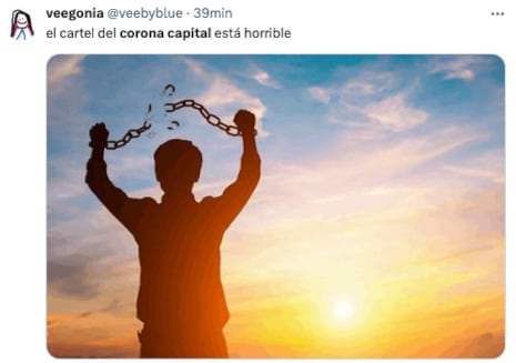 memes del cartel de Corona Capital 2024
