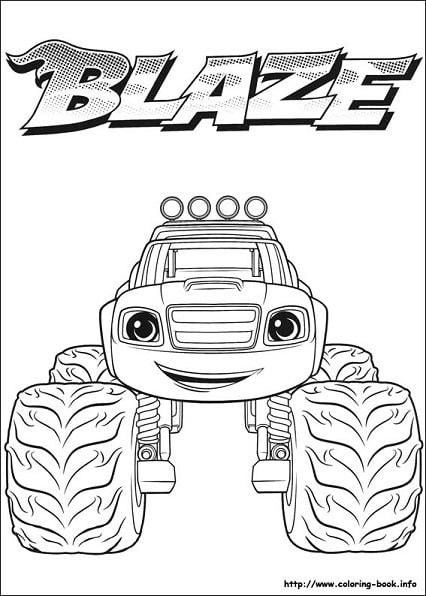 5 dibujos de Blaze y los Monster Machines para colorear tú mismo
