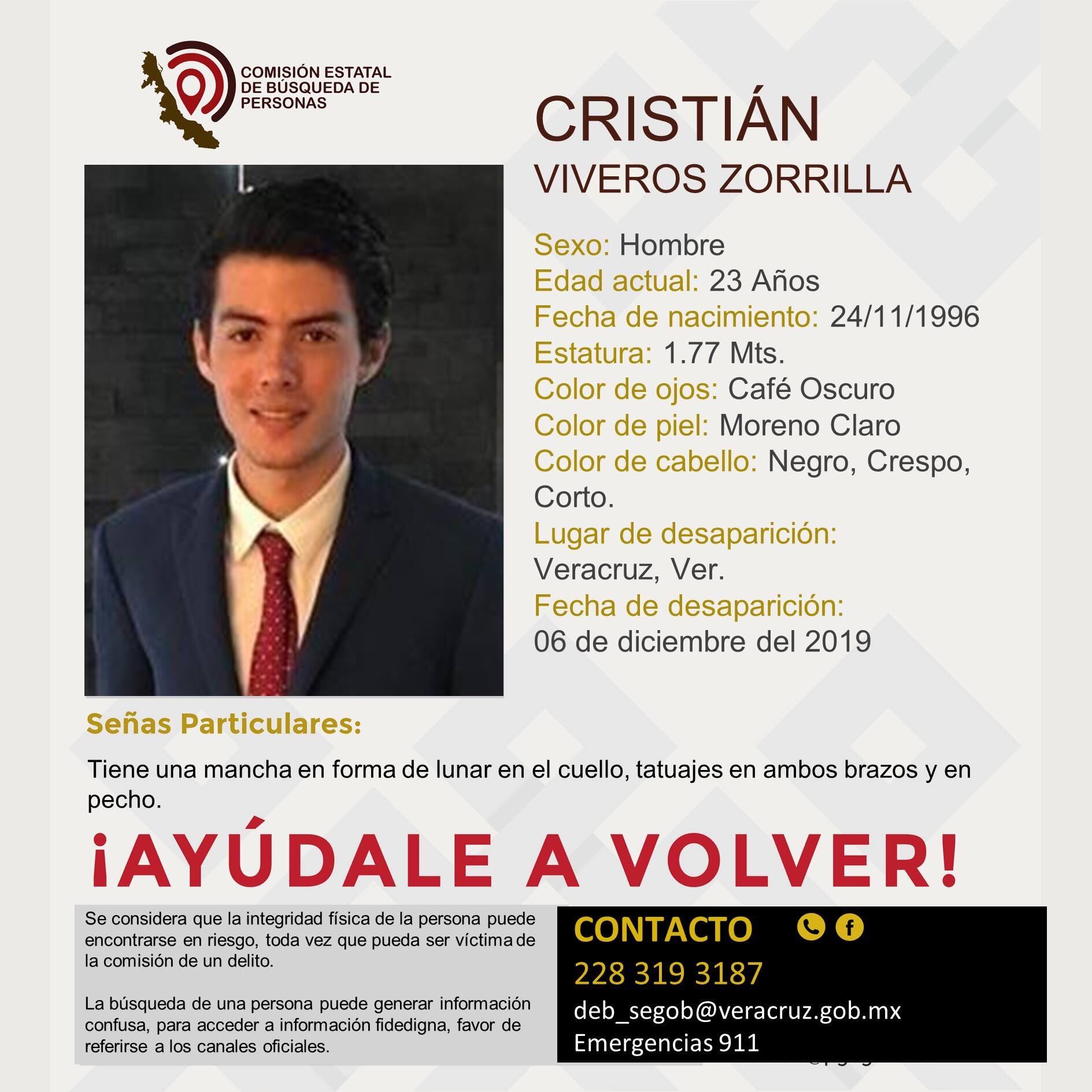 Ficha de búsqueda de Cristian.