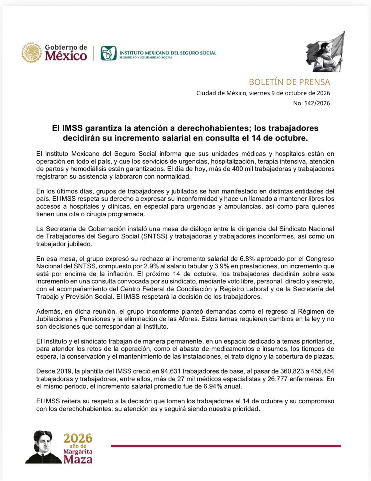 IMSS fija fecha para consulta salarial tras protestas de trabajadores