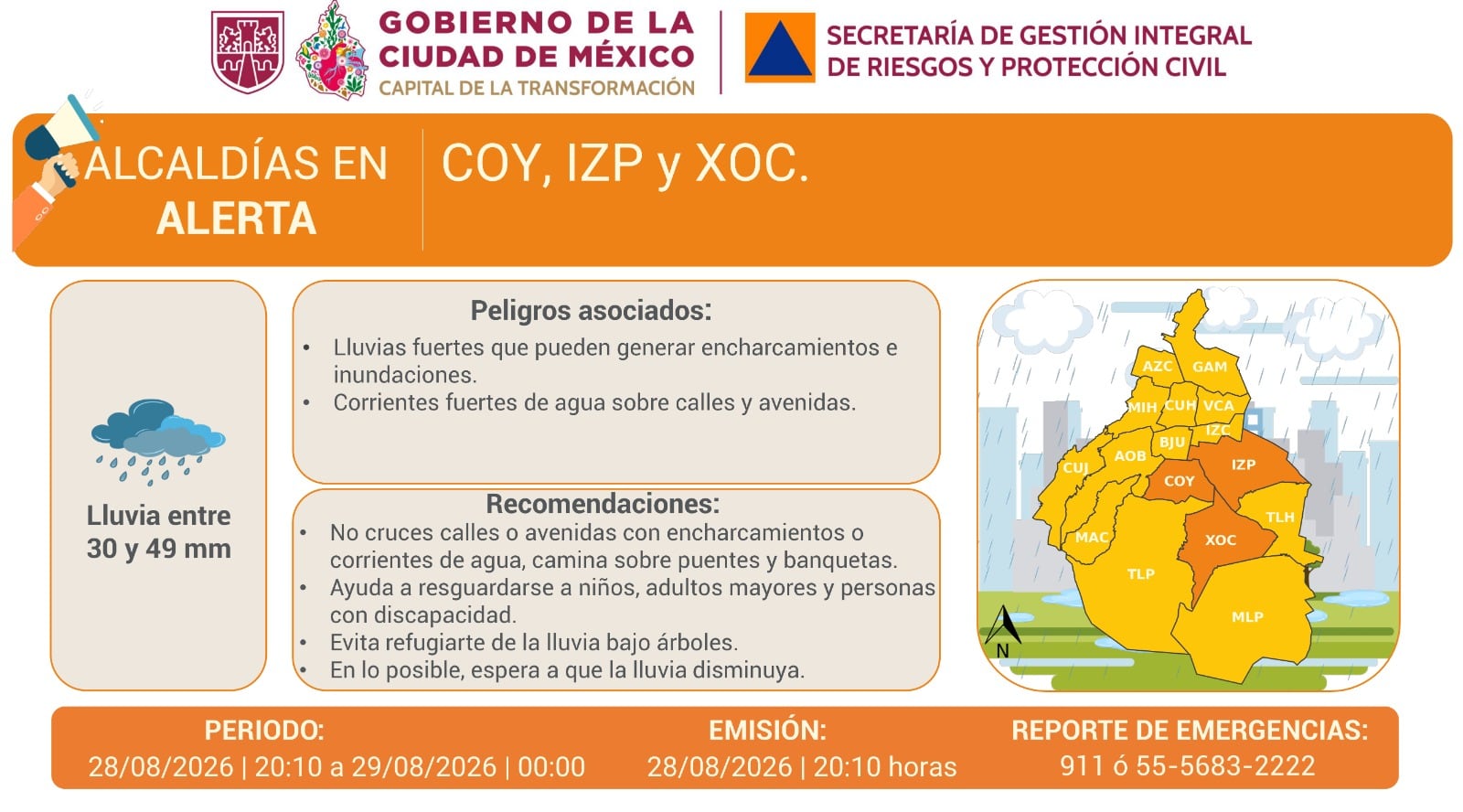 Alerta Naranja en CDMX