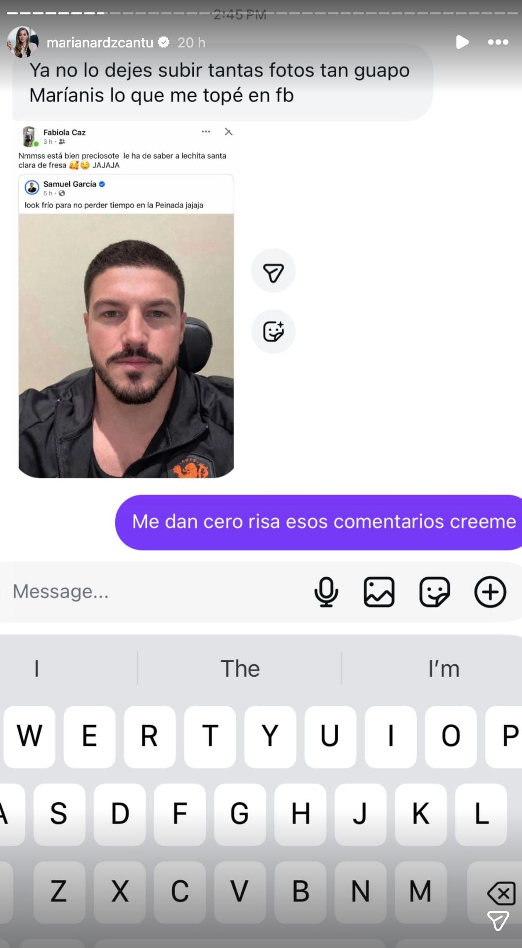 A Mariana Rodríguez no le causaron gracia las burlas por el look de Samuel García