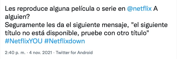 Fallos Netflix