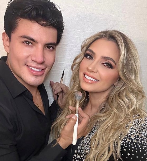 Angélica Rivera junto al maquillista Vico Guadarrama