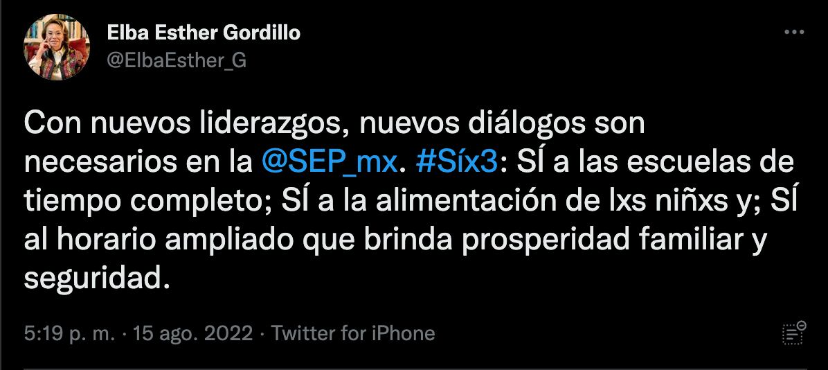 Elba Esther Gordillo reaparece y hace una especial petición a Leticia Ramírez, nueva titular de la SEP