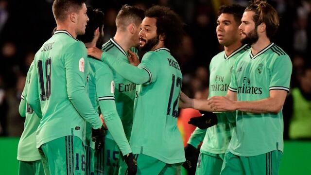 Real Madrid en un partido de Copa del Rey