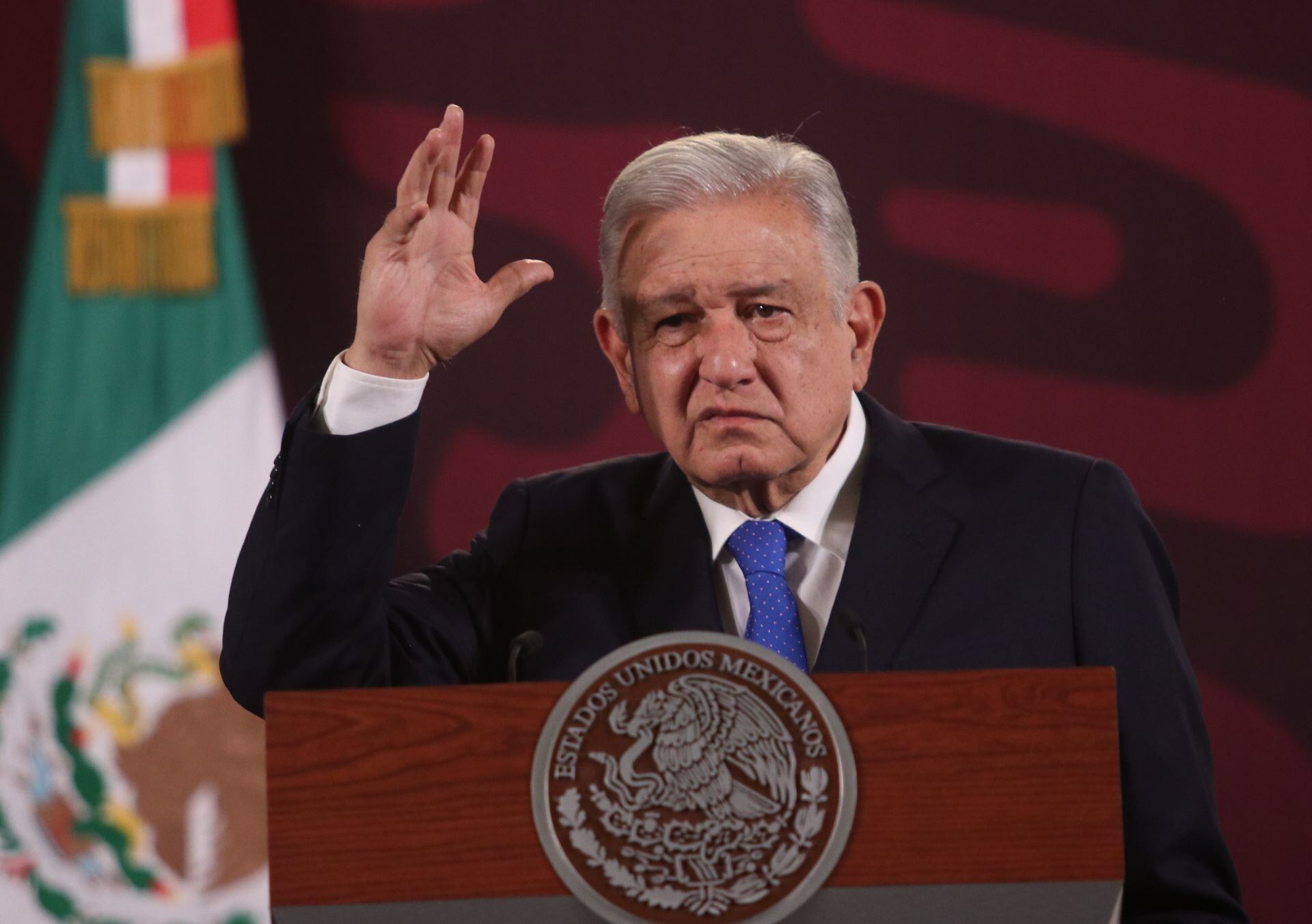 Andrés Manuel López Obrador, presidente de México en su mañanera