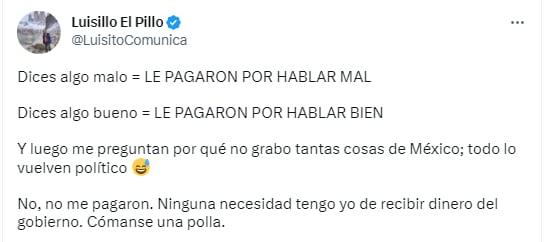 Luisito Comunica aclara controversia con el AIFA.