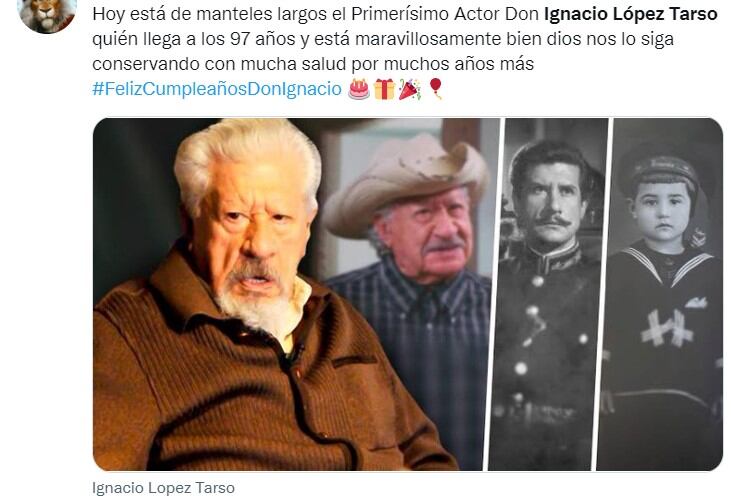Felicitaciones a Ignacio López Tarso
