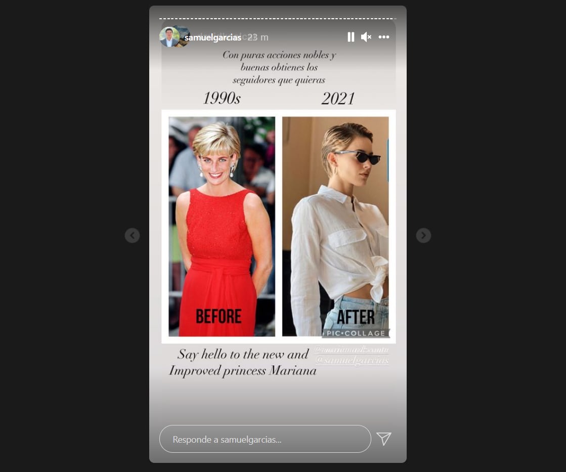 Mariana Rodríguez y Lady Di