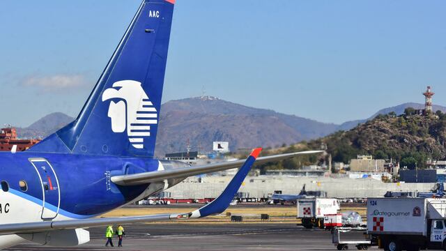Avión de Aeroméxico. Operaciones normales en Culiacán.